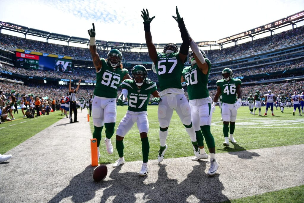 C.J. Mosley Pick Celebration over the Bills