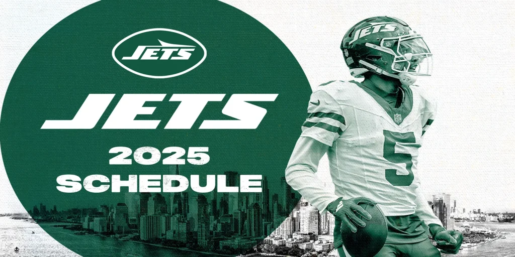 Jets player and image of large helmet
