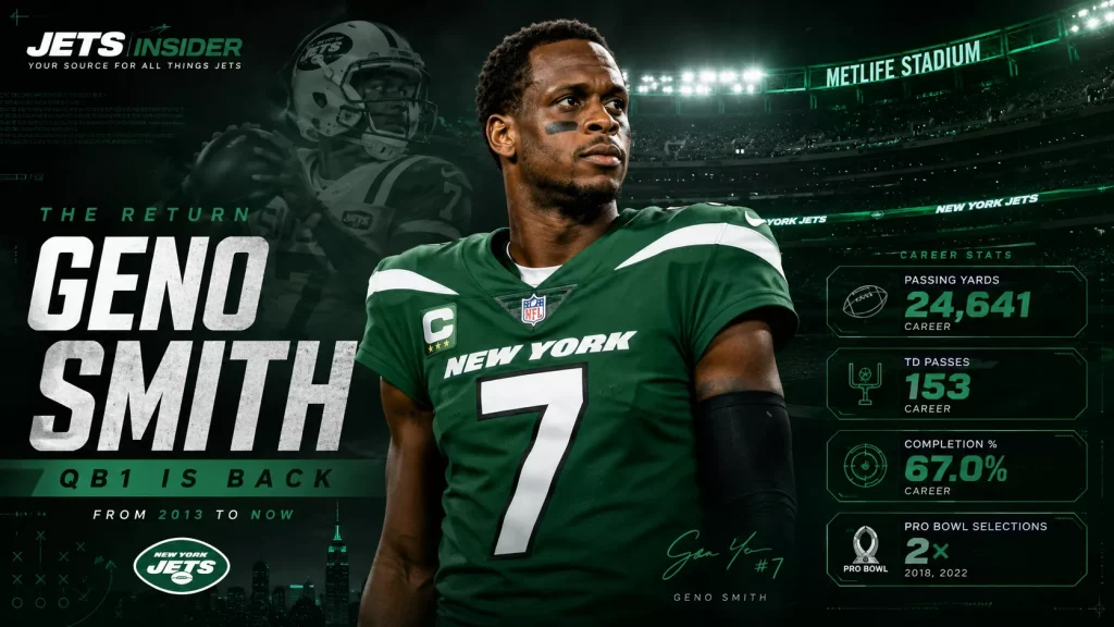 Image of Geno Smith, the NY Jets Quarterbacck 